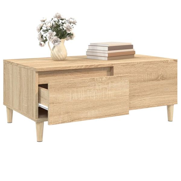 vidaXL Τραπεζάκι Σαλονιού Sonoma Δρυς 90x50x36,5 εκ. Επεξεργασμ. Ξύλο