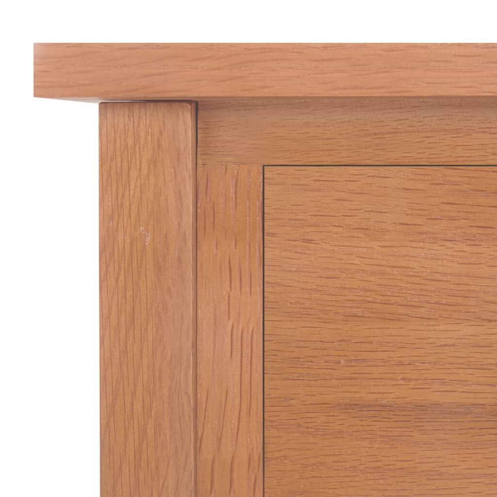 vidaXL Τραπεζάκι Βοηθητικό με Συρτάρι 35x27x55 εκ. Μασίφ Ξύλο Δρυός