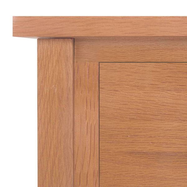 vidaXL Τραπεζάκι Βοηθητικό με Συρτάρι 35x27x55 εκ. Μασίφ Ξύλο Δρυός