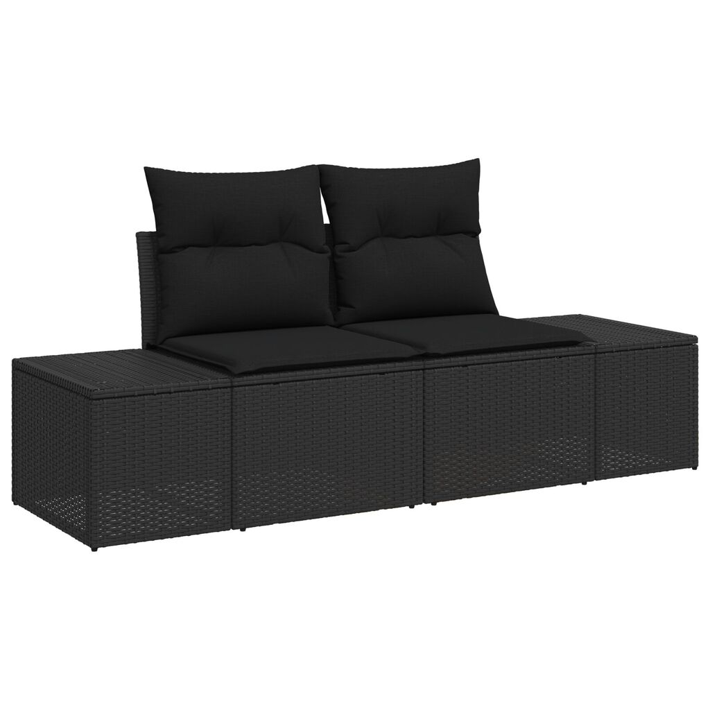 vidaXL Σετ Σαλονιού 6 Τεμαχίων με Μαξιλάρια Beige Πολυ Ρατάν