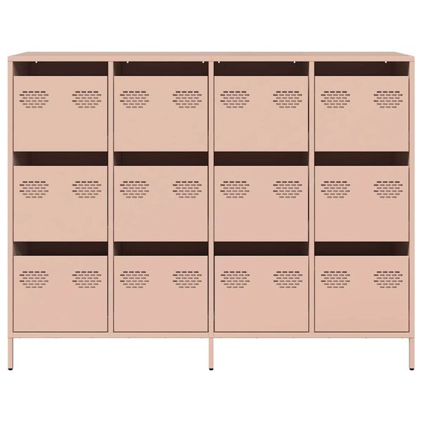 vidaXL Ντουλάπι Ροζ 135x39x103,5 εκ. από Χάλυβα Ψυχρής Έλασης
