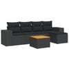 vidaXL &Kappa;&alpha;&nu;&alpha;&pi;έ&sigmaf; &Kappa;ή&pi;&omicron;&upsilon; 6 &Tau;&epsilon;&mu;&alpha;&chi;ί&omega;&nu; &Mu;&alpha;ύ&rho;&omicron; &alpha;&pi;ό &Sigma;&upsilon;&nu;&theta;&epsilon;&tau;&iota;&kappa;ό &Rho;&alpha;&tau;ά&nu; &mu;&epsilon; &Mu;&alpha;&xi;&iota;&lambda;ά&rho;&iota;&alpha;
