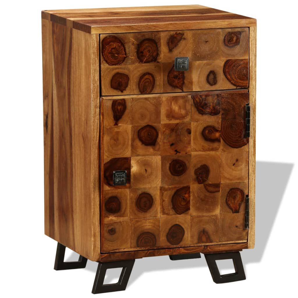 vidaXL Κομοδίνο 37 x 30 x 54 εκ. από Μασίφ Ξύλο Sheesham