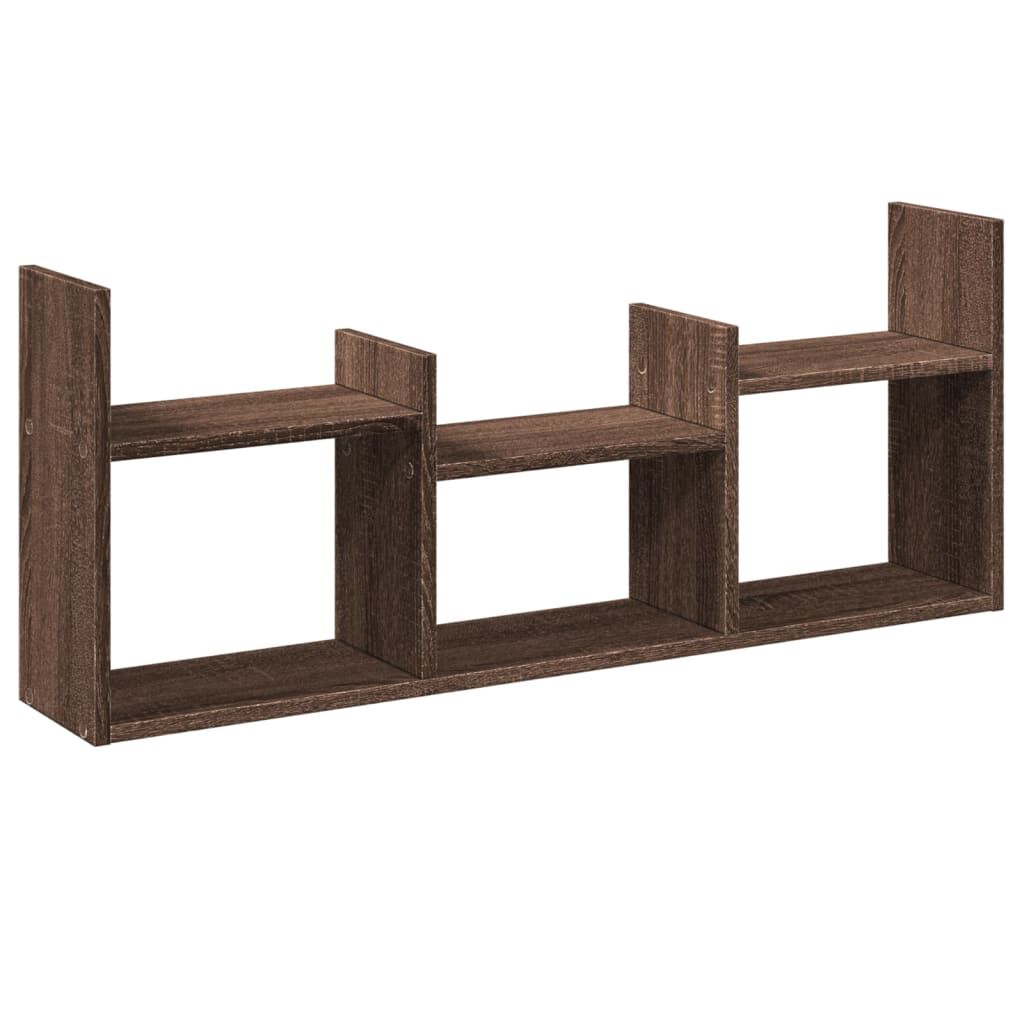vidaXL Ντουλάπι Τοίχου Καφέ Δρυς 100x18x40 εκ. από Επεξεργασμένο Ξύλο