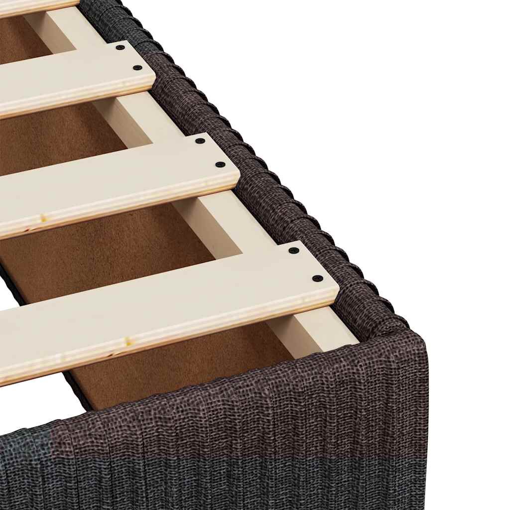 vidaXL Κρεβάτι Boxspring με Στρώμα Σκούρο Καφέ 180x200 εκ Υφασμάτινο