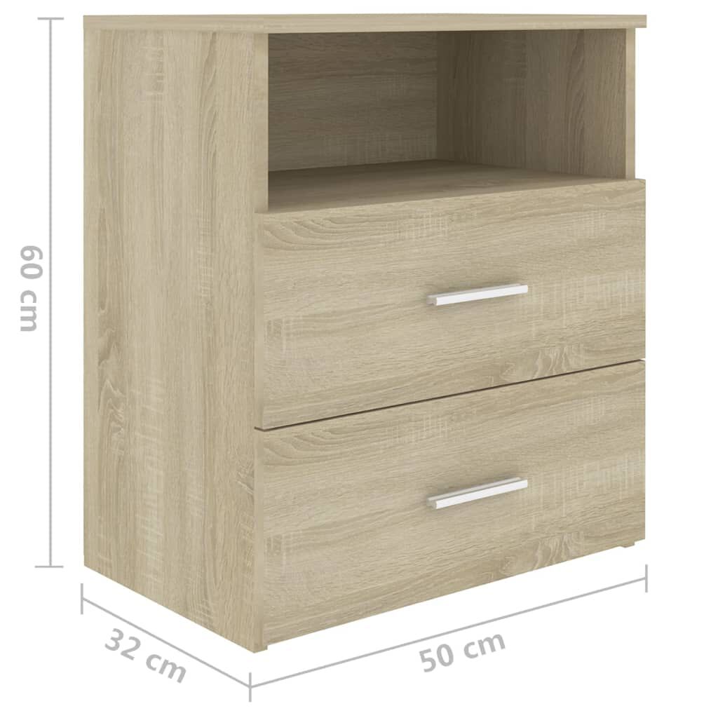 vidaXL Κομοδίνο Sonoma Δρυς 50 x 32 x 60 εκ.