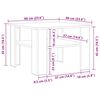 vidaXL Τραπεζάκι Σαλονιού Μαύρο 60 x 60 x 42 εκ. από Επεξ. Ξύλο