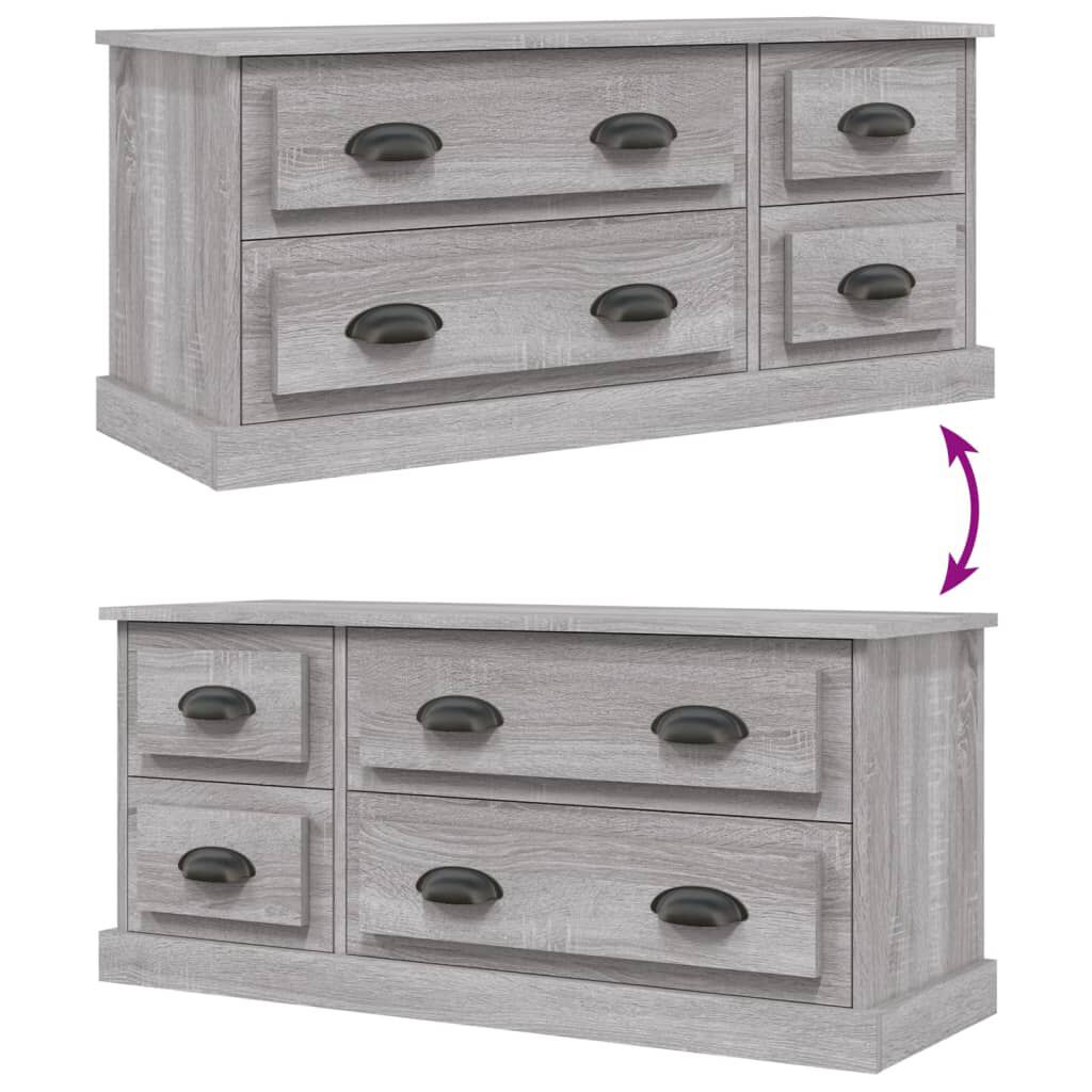 vidaXL Έπιπλο Τηλεόρασης Γκρι Sonoma 100x35,5x45 εκ. Επεξ. Ξύλο