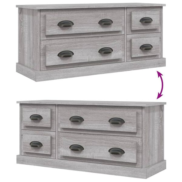 vidaXL Έπιπλο Τηλεόρασης Γκρι Sonoma 100x35,5x45 εκ. Επεξ. Ξύλο
