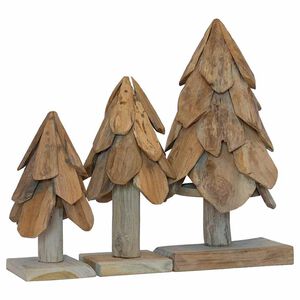vidaXL &Chi;&rho;&iota;&sigma;&tau;&omicron;&upsilon;&gamma;&epsilon;&nu;&nu;&iota;ά&tau;&iota;&kappa;&omicron; &Delta;έ&nu;&tau;&rho;&omicron; 3 &tau;&mu;&chi;. &Kappa;&alpha;&phi;έ 40 cm &Mu;&alpha;&sigma;ί&phi; &xi;ύ&lambda;&omicron; teak
