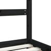vidaXL Πλαίσιο Παιδικού Κρεβατιού Μαύρο 2x(90x190)εκ Μασίφ Ξύλο Πεύκου