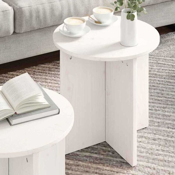 vidaXL Τραπεζάκι σαλονιού 2 pcs Λευκό 41.5 x 41.5 x 41 εκ