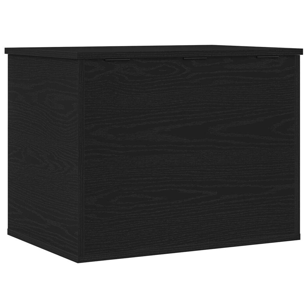 vidaXL Κουτί αποθήκευσης με καπάκι Μαύρη Δρυς 60x42x46 εκ. Κατασκευασμένο ξύλο