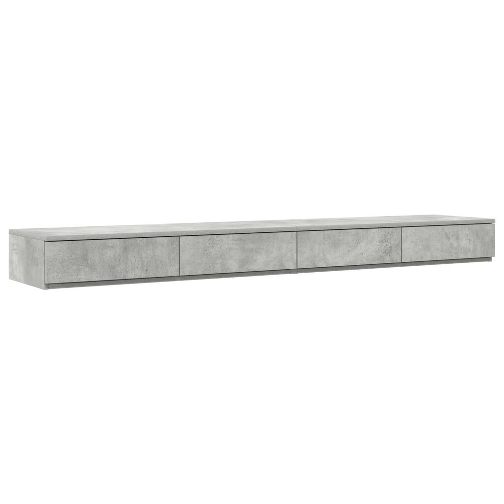 vidaXL Συρτάρια κρεβατιού Γκρι σκυροδέματος 180 x 36.5 x 16.5 εκ