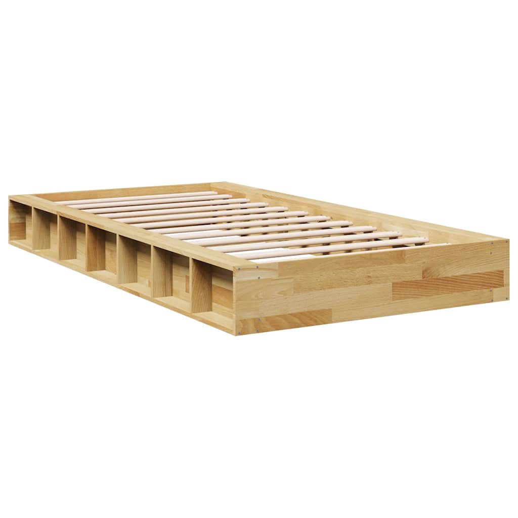 vidaXL Πλαίσιο κρεβατιού χωρίς στρώμα 80x200 cm μασίφ ξύλο δρυς