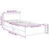 vidaXL Σκελετός Κρεβατιού Artisan Oak 90 x 190 cm Επεξεργασμένο ξύλο