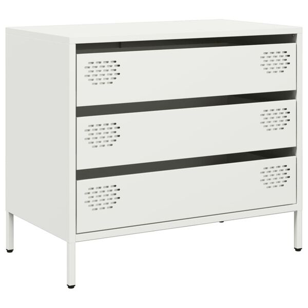 vidaXL Ντουλάπι Λευκό 68x39x58,5 εκ. από Χάλυβα Ψυχρής Έλασης