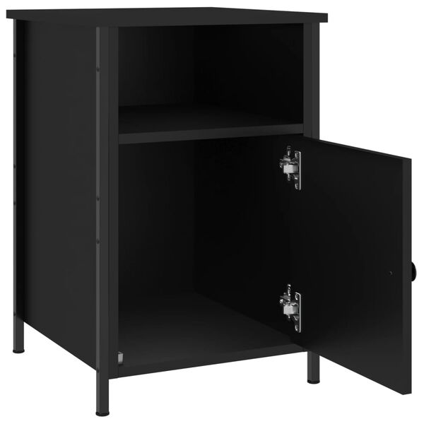 vidaXL Κομοδίνα 2 τεμ. Μαύρα 40 x 42 x 60 εκ. από Επεξεργασμένο Ξύλο