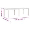 vidaXL Τραπέζι Κήπου Λευκό 220 x 90 x 72 εκ. από Πολυπροπυλένιο
