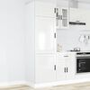 vidaXL Ντουλάπι κουζίνας Porto Γυαλ. Λευκό Επεξεργασμένο Ξύλο