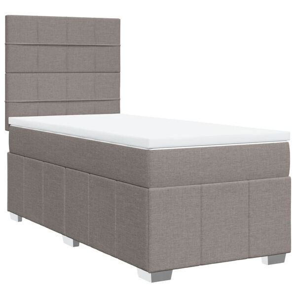 vidaXL &Kappa;&rho;&epsilon;&beta;ά&tau;&iota; Boxspring &mu;&epsilon; &Sigma;&tau;&rho;ώ&mu;&alpha; Taupe 90x190 &epsilon;&kappa;.&Upsilon;&phi;&alpha;&sigma;&mu;ά&tau;&iota;&nu;&omicron;