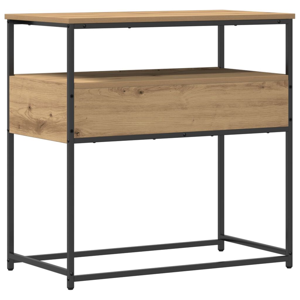 vidaXL Τραπέζι Σαλονιού Artisan Oak 75x40x75 εκ Επεξεργασμένο Ξύλο και Χάλυβας
