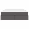vidaXL Κρεβάτι με αποθηκευτικό χώρο και στρώμα Γκρι 140 x 190 cm