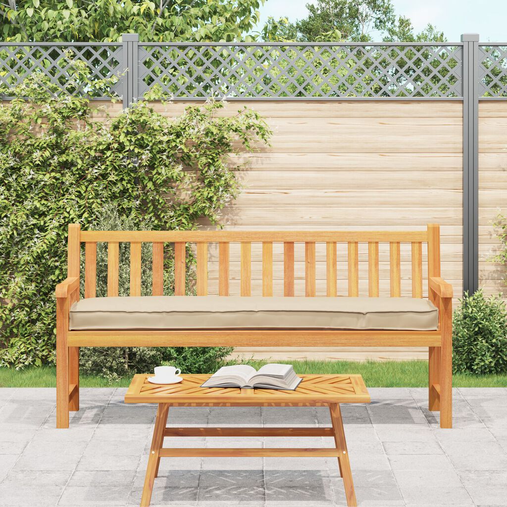 vidaXL Μαξιλάρι παλέτας για παγκάκι Μπεζ 200x40x8 cm Ύφασμα Oxford