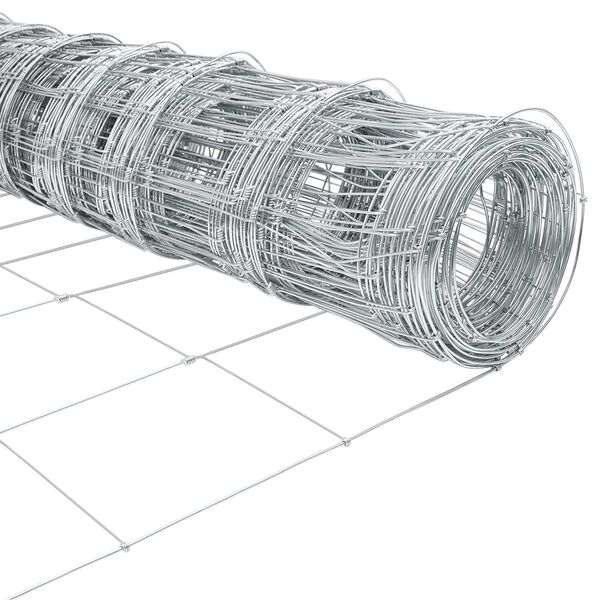 vidaXL Περίφραξη αγρού Ασημί 50 x 1.2 m Γαλβανισμένος χάλυβας