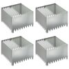 vidaXL &Pi;&epsilon;&rho;ί&gamma;&rho;&alpha;&mu;&mu;&alpha; &gamma;&kappa;&alpha;&zeta;ό&nu; 4 pcs 60 x 60 x 35 cm &Alpha;&tau;&sigma;ά&lambda;&iota; &Alpha;&sigma;&eta;&mu;ί