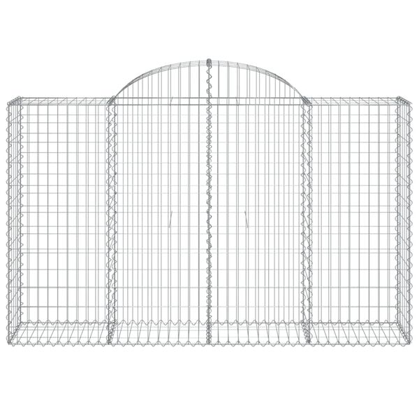 vidaXL Συρματοκιβώτια Τοξωτά 7 τεμ. 200x50x120/140 εκ. Γαλβαν. Ατσάλι