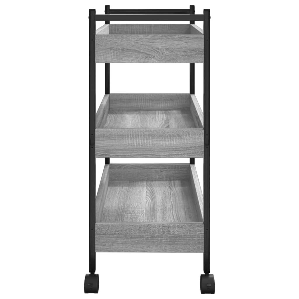 vidaXL Τρόλεϊ Κουζίνας Sonoma Γκρι 50x30x70 εκ. από Επεξεργασμένο Ξύλο