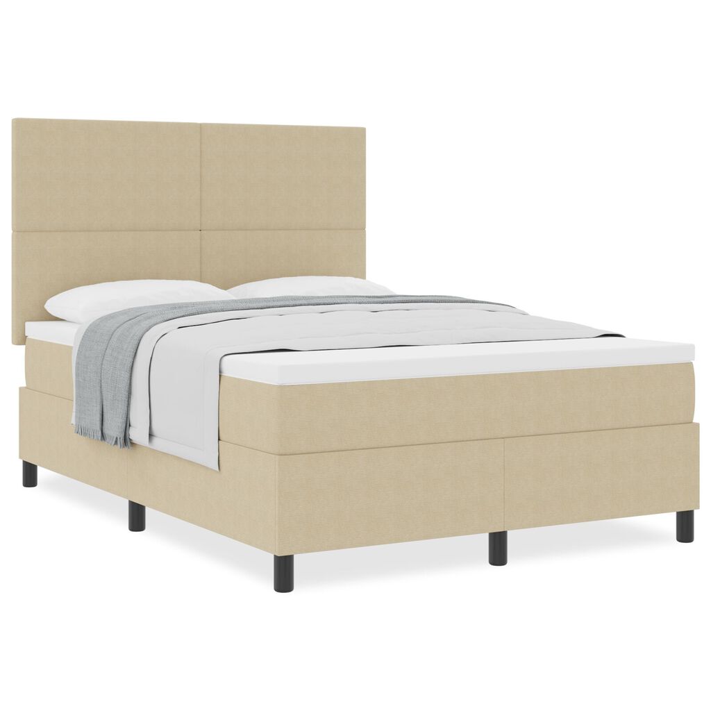 vidaXL κρεβάτι Box Spring με Στρώμα Ανοιχτό Πράσινο Γκρι 140x200 εκ. Ύφασμα Βελουτέ