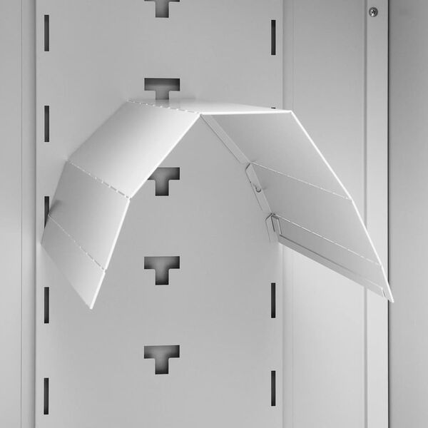 vidaXL Ντουλάπα για Σέλα Ανοιχτό Γκρι 53 x 53 x 105 εκ. Ατσάλινη