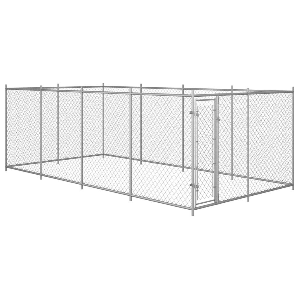 vidaXL Κλουβί Σκύλου Εξωτερικού Χώρου 7,6 x 3,8 x 1,9 μ.