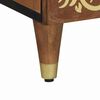vidaXL Highboard με ράφι Καφέ 60 x 33.5 x 100 εκ. Μασίφ ξύλο μάνγκο