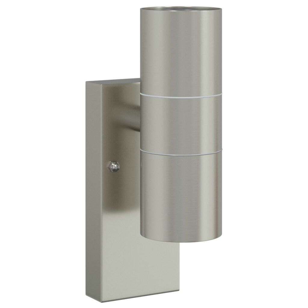vidaXL Εξωτερικά Φωτιστικά Τοίχου 2 pcs Ασημί 7 x 10 x 22 εκ