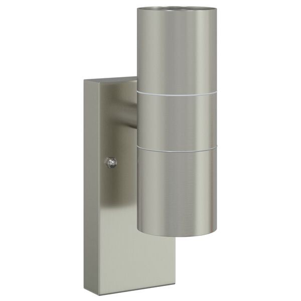 vidaXL Εξωτερικά Φωτιστικά Τοίχου 2 pcs Ασημί 7 x 10 x 22 εκ