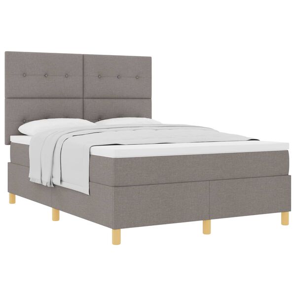 vidaXL &Kappa;&rho;&epsilon;&beta;ά&tau;&iota; &mu;&epsilon; &epsilon;&lambda;&alpha;&tau;ή&rho;&iota;&alpha; &mu;&epsilon; &sigma;&tau;&rho;ώ&mu;&alpha; Taupe 140 x 200 cm ύ&phi;&alpha;&sigma;&mu;&alpha;