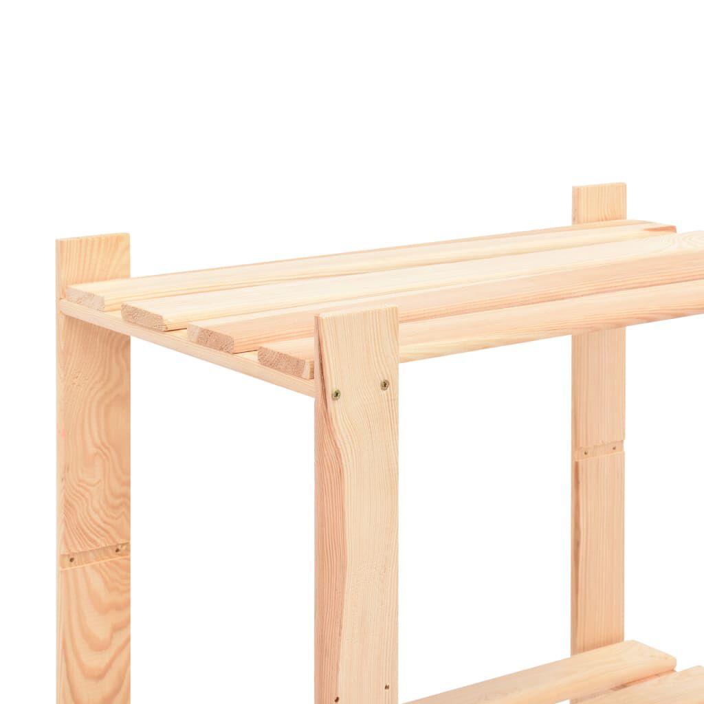 vidaXL Ραφιέρα 3 Επιπέδων 150 κ. 80x38x90 εκ. από Μασίφ Ξύλο Πεύκου