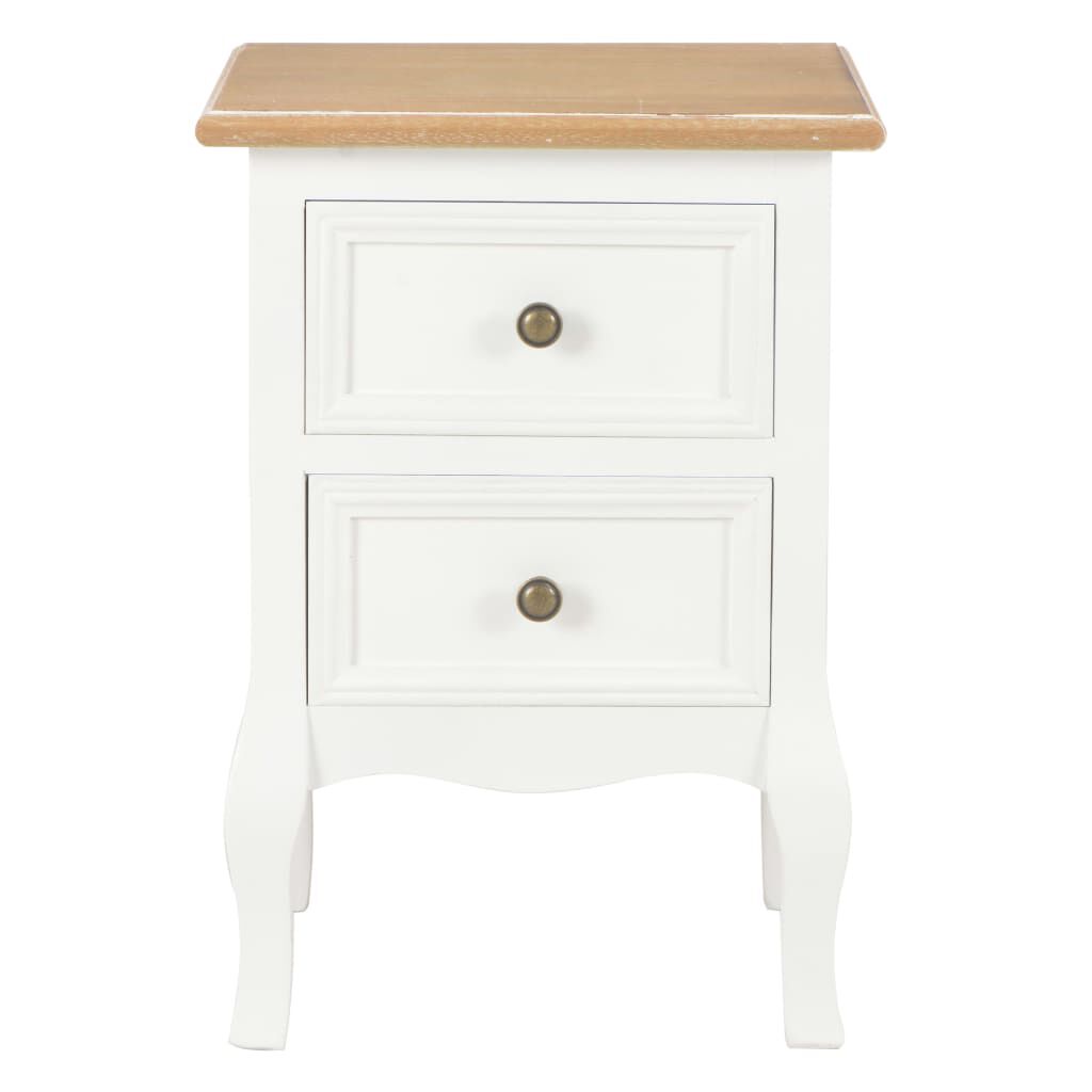 vidaXL Κομοδίνα 2 Τεμ. Λευκά 35 x 30 x 49 εκ. από MDF