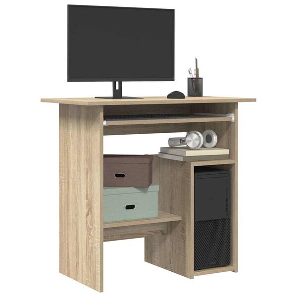 vidaXL Γραφείο Χρώμα Sonoma Δρυς 80 x 45 x 74 εκ. από Επεξ. Ξύλο