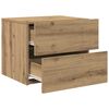 vidaXL Τοίχου κομοδίνο με συρτάρι 2 pcs artisan δρυς 50 x 39 x 41 εκ.