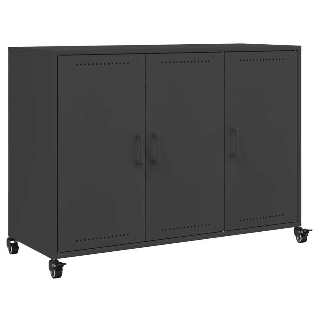 vidaXL Ντουλάπι Μαύρο 100,5x39x72 εκ. από Χάλυβα