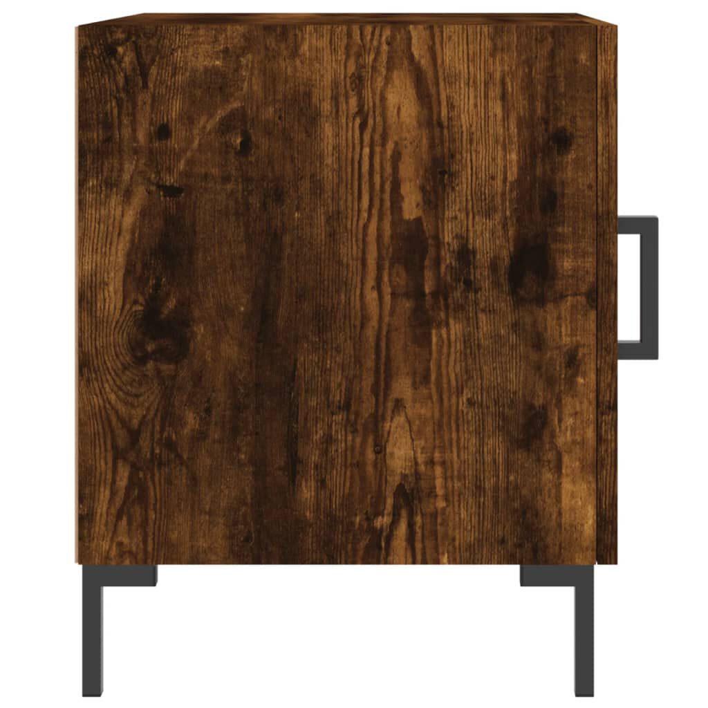 vidaXL Κομοδίνο Καπνιστή Δρυς 40 x 40 x 50 εκ. από Επεξεργασμένο Ξύλο