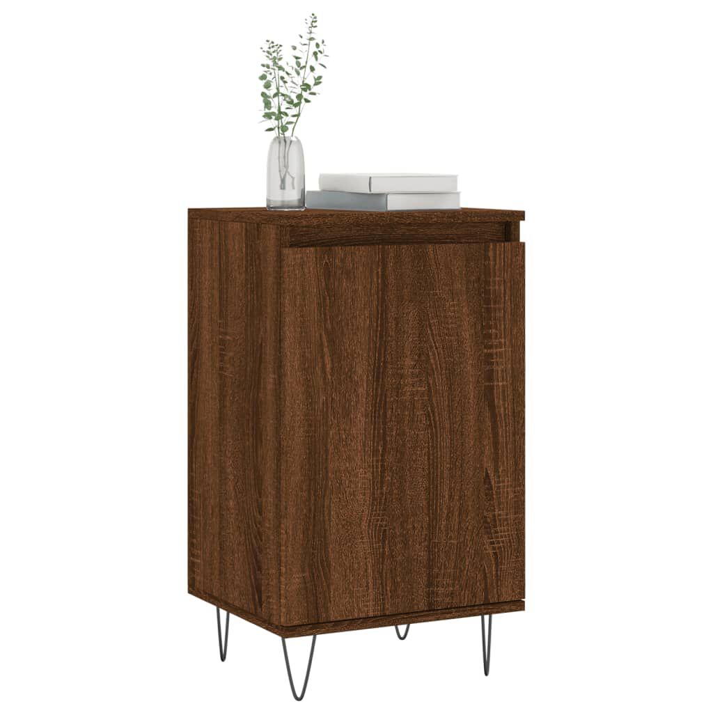 vidaXL Ντουλάπια 2 τεμ. Καφέ Δρυς 40x35x70 εκ. από Επεξεργασμένο Ξύλο
