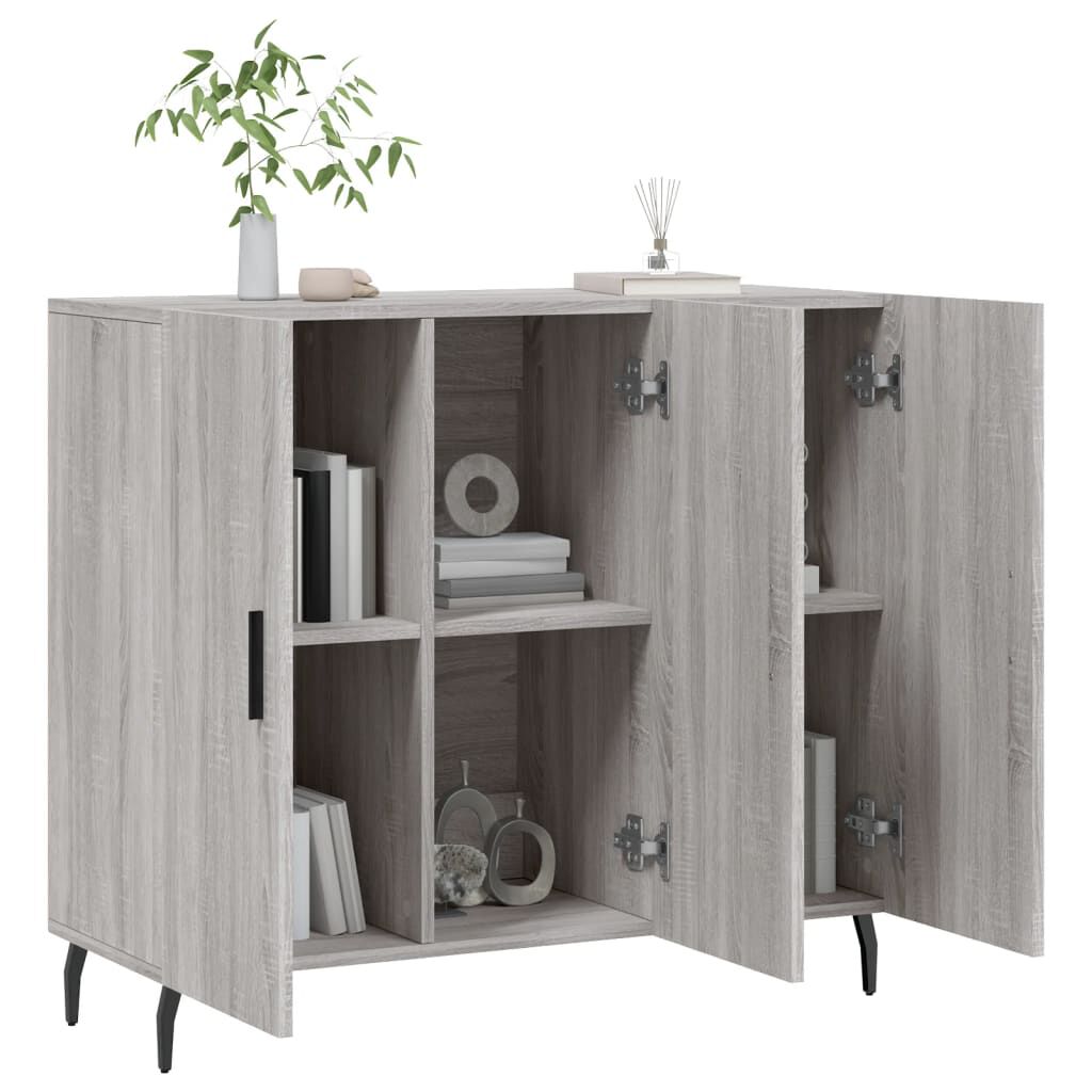 vidaXL Ντουλάπι Γκρι Sonoma 90 x 34 x 80 εκ. από Επεξεργασμένο Ξύλο