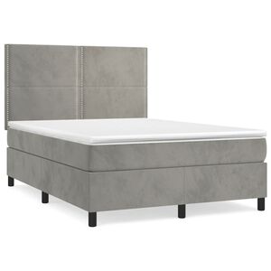 vidaXL &Kappa;&rho;&epsilon;&beta;ά&tau;&iota; Boxspring &mu;&epsilon; &Sigma;&tau;&rho;ώ&mu;&alpha; &Alpha;&nu;&omicron;&iota;&chi;&tau;ό &Gamma;&kappa;&rho;&iota; 140x200 &epsilon;&kappa;. &Beta;&epsilon;&lambda;&omicron;ύ&delta;&iota;&nu;&omicron;