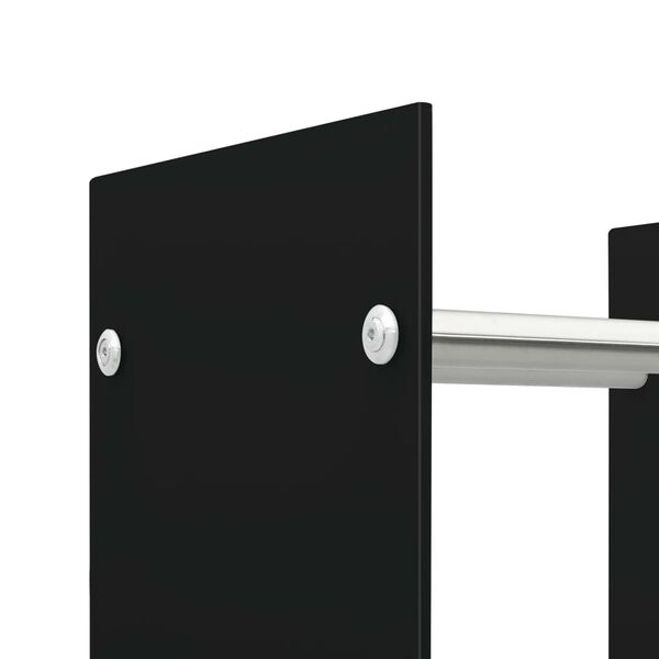 vidaXL Ράφι Καυσόξυλων Μαύρο 40 x 35 x 60 εκ. Γυάλινο