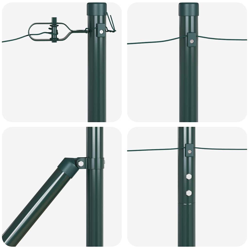 vidaXL Πό posts φράχτη 13 pcs Πράσινο Ø32mm 160 εκ